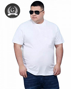 Мужская белая футболка большой размер GARANT