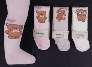 Колготки с антискользящей подошвой для девочки  KATAMINO